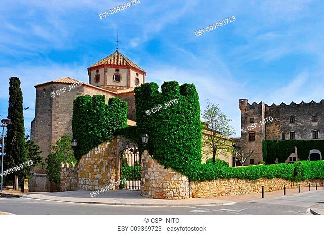 Sant Marti Church and Altafulla Castle in Altafulla, Spain