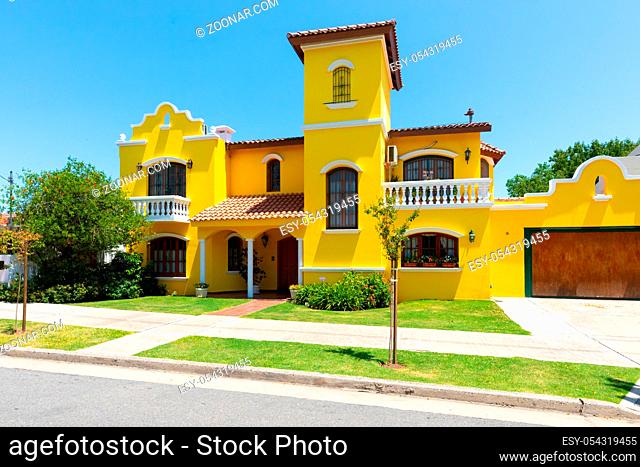 Argentina Cordoba colonial villa in Valley of Verro district in a sunny day