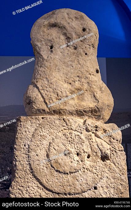 Turbil statue-stele, 3rd century BC, Second Iron Age, Beire, Museum of Navarra, Pamplona, Navarra, Spain