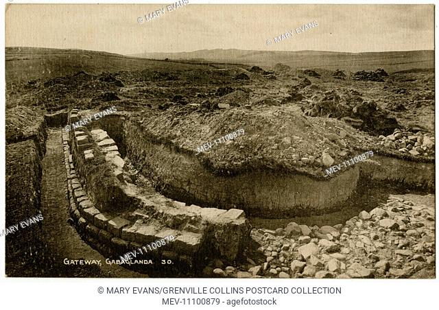 Hadrian's Wall (Vallum Aelium, Roman Wall, Pict's Wall, Vallum Hadriani) - excavated Gateway at Camboglanna Fort (Gabaglanda)