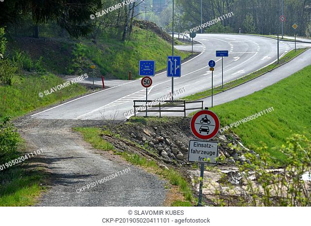 Ceremonial start renewal of the historical cross-border road connection of Plesna, in western Bohemian and Bad Brambach in Germany, May 2, 2019