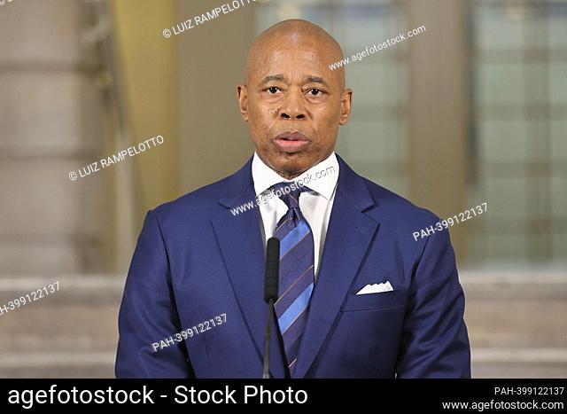City Hall, New York, USA, March 10, 2023 - Mayor Eric Adams announces the appointment of Juanita Holmes as commissioner of the New York City Department of...