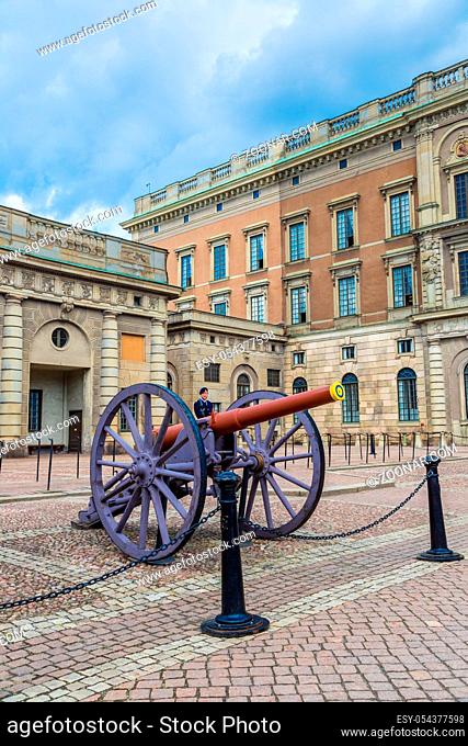 STOCKHOLM, SWEDEN - OCTOBER 11: The Royal Palace of Stockholm, the official residence of the King of Sweden on October 11, 2014