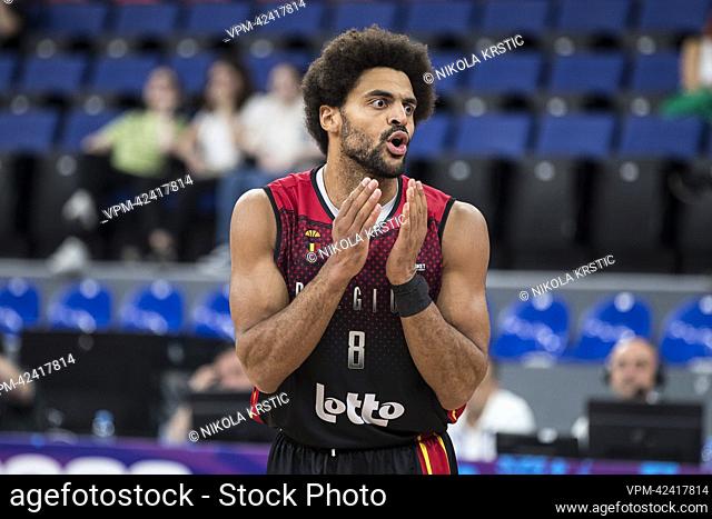 Jean-Marc Mwema of Belgium.. pictured during the match between Montenegro and the Belgian Lions, game two of five in group A at the EuroBasket 2022