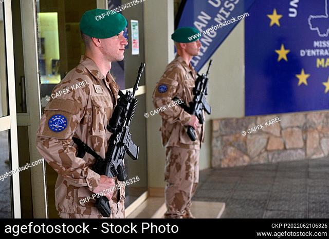 Czech soldiers guarding headquarters of the European Union Training Mission (EUTM) in Bamako, Mali, on June 20, 2022. (CTK Photo/Karel Capek)