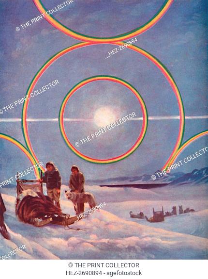 'An Awe-Inspiring Display of Solar Haloes', 1935. Artist: Unknown