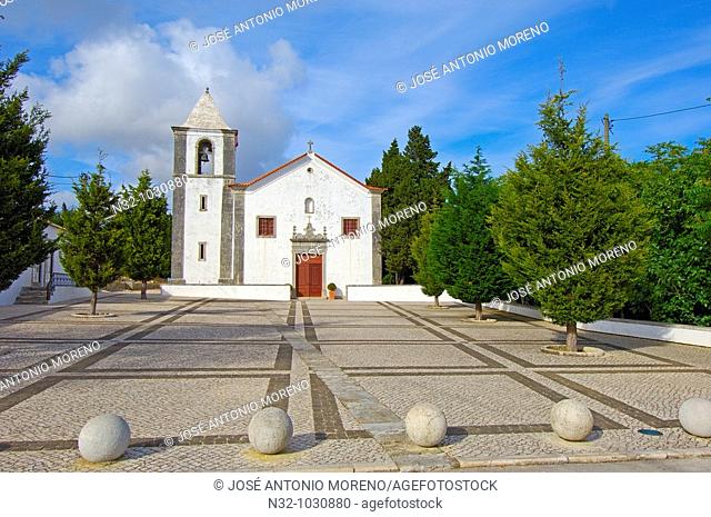 Nossa Senhora do Castelo church. Sesimbra. Setubal district. Serra da Arrábida. Portugal