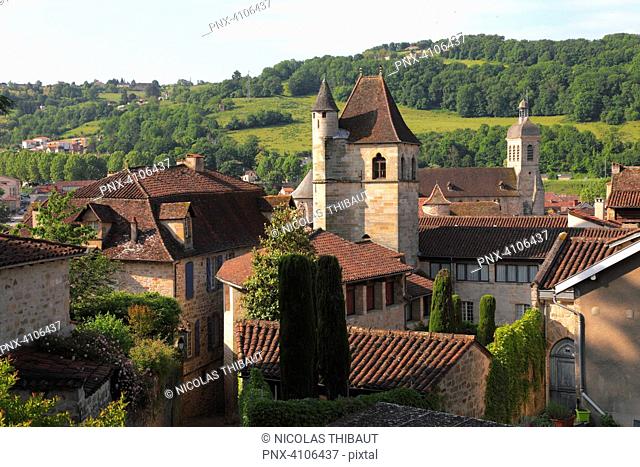 France, Occitanie, Lot department (46), Figeac, overview