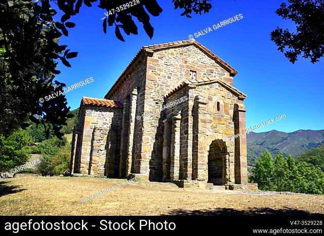 Santa Cristina de Lena is an Asturian pre-Romanesque church, built in the middle of the 9th century, Lena, Asturias, Spain