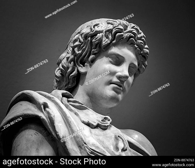 The ancient marble portrait bust