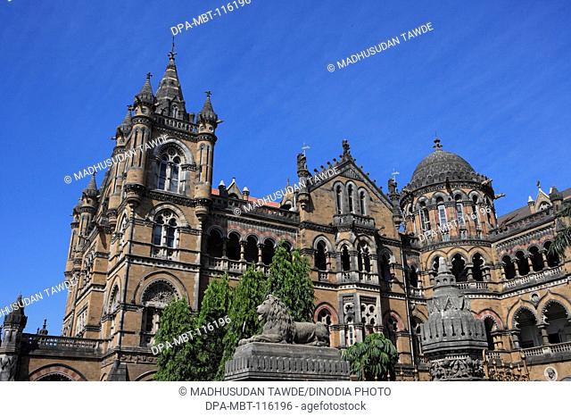 Chhatrapati Shivaji Terminus (formerly Victoria Terminus) Victorian gothic revival architecture blended with Indian traditional architecture built between 1878...