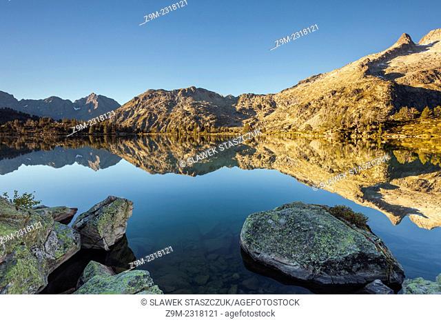Morning at Lac d'Aumar, Néouvielle Nature Reserve, Pyrenees mountains, Hautes-Pyrénées, France