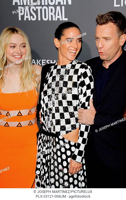 Dakota Fanning, Jennifer Connelly and Ewan McGregor at the LA Special Screening of Premiere of Lionsgate's American Pastoral held at the Academy's Samuel...