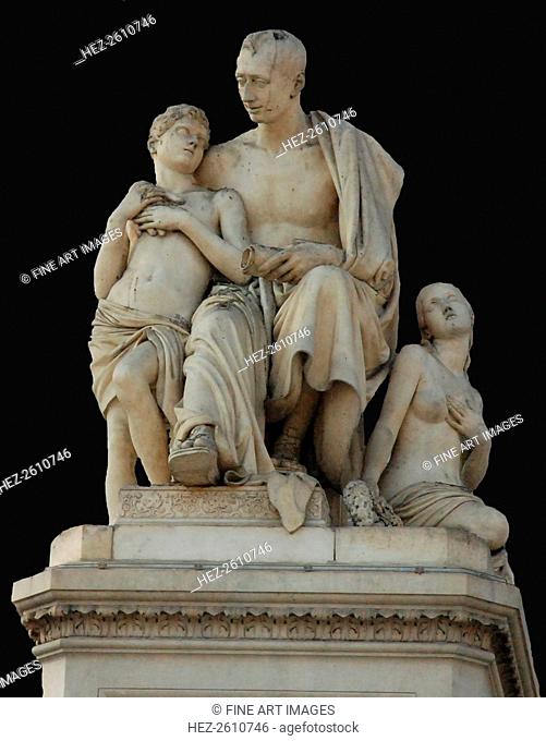 Monument to Count Nikolai Nikitich Demidov at the Piazza Demidoff in Florence, 1830-1850. Artist: Bartolini, Lorenzo (1777-1850)