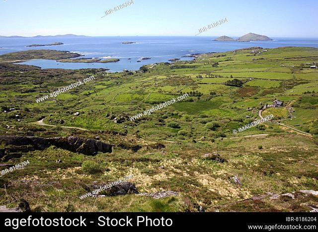 Atlantic view with islands close to Coominaspic, County Kerry