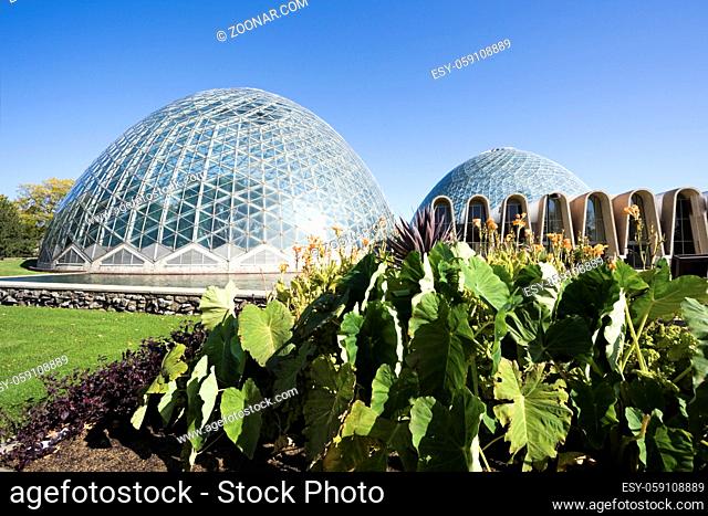 Domes of a Botanic Garden in Milwaukee, Wisconsin