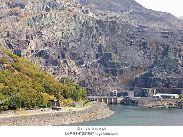 Wales, Gwynedd, Llanberis, Dinorwig Quarry, now home to the National Slate Museum by Llyn Peris in the Snowdonia National Park