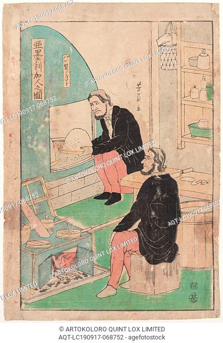 Utagawa Yoshikazu, Japanese, Cooking in a Foreign Residence, c. 1860