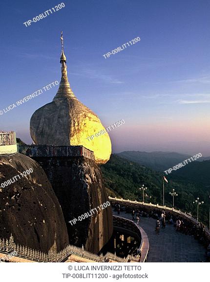 Burma, Myanmar, Kyaikto, Kyaik-tiyo Pagoda The Golden Rock