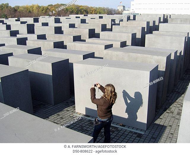 Berlin, Germany. Holocaust Memorial. The Memorial to the Murdered Jews of Europe (German: Denkmal für die ermordeten Juden Europas)