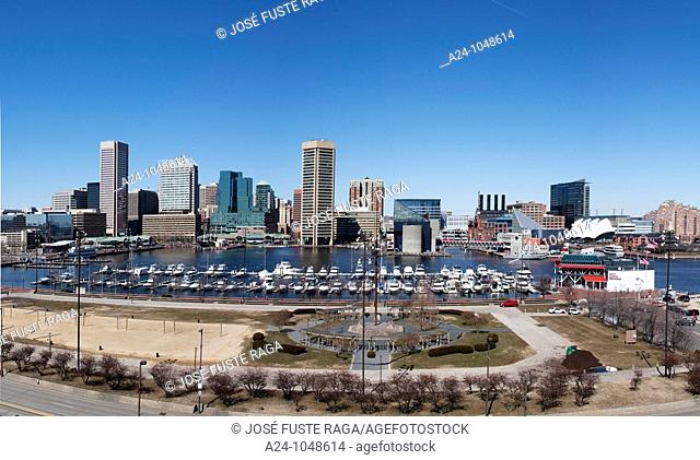 Panorama from Federal Hill, Baltimore, Maryland, USA