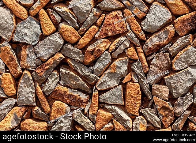 Stone texture on wall in Aksum. Ethiopia. Graphic background or backdrop for grunge use