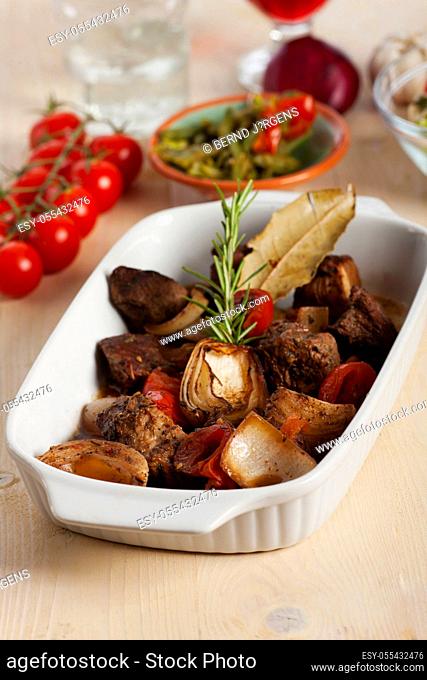casserole, oven vegetables, stifado