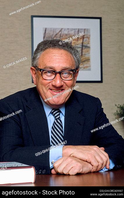 Henry Kissinger, American Politician and Diplomat, Half-Length Portrait, New York City, New York, USA, Bernard Gotfryd, November 1982