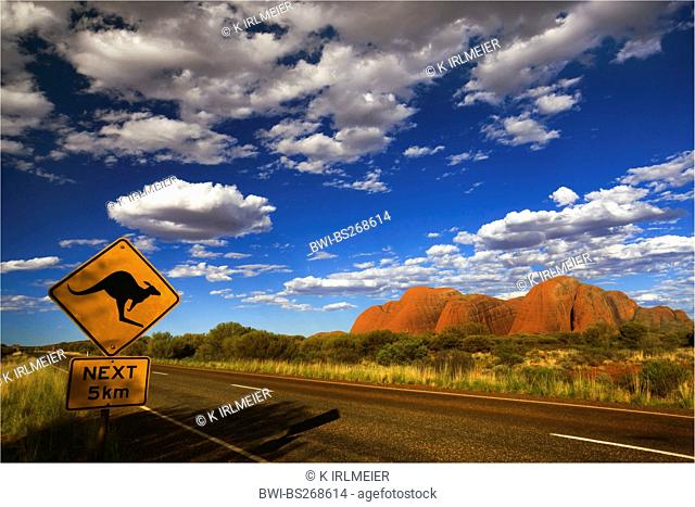 road at the Kata Tjuta, Australia, Northern Territory, Uluru-Kata Tjuta National Park