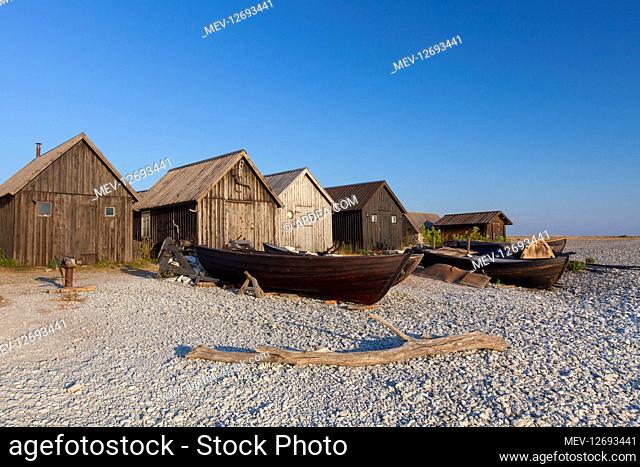 Fishing village Helgumannen at island Faroe - Gotland - Sweden