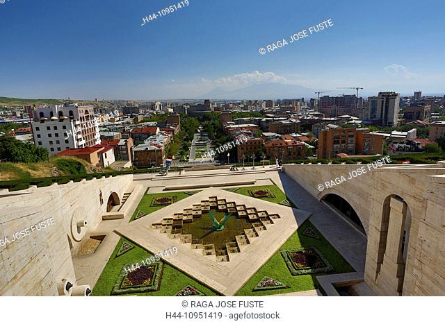Armenia, South Caucasus, Caucasus, Eurasia, Cascade, Complex, Yerevan, Ararat, mountain, architecture, avenue, city, downtown, house, mountain, opera, skyline