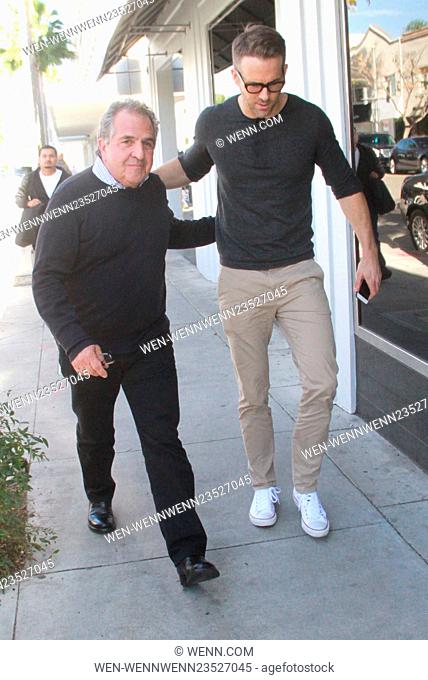 Ryan Reynolds leaving E Baldi restaurant after having lunch with a friend in Beverly Hills Featuring: Ryan Reynolds Where: Hollywood, California