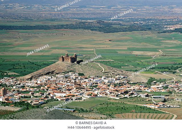 10644495, Andalusia, castle, village, La Calahorra, province Granada, Sierra de loose Filabres, Spain, Europe, overview