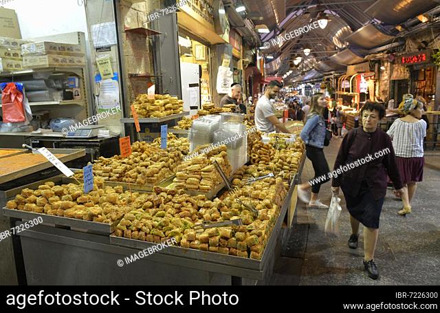 Baklava sweet pastry, Mahane Yehuda Market, Jerusalem, Israel, Asia
