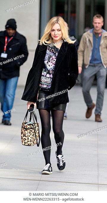 Fearne Cotton pictured leaving the BBC studios in Portland Place after hosting her Live Lounge show on Radio 1 Featuring: Fearne Cotton Where: London