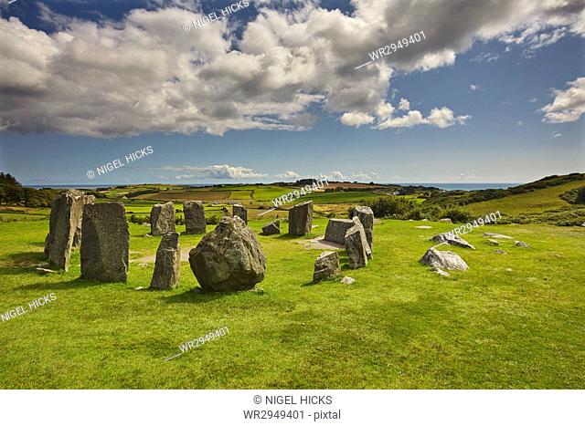Drombeg stone circle, near Clonakilty, County Cork, Munster, Republic of Ireland, Europe