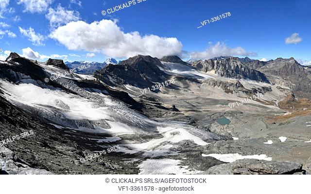 Glacier of Rhemes Valley from Punta Basei, Grand Paradiso Park, Aosta Valley, Italy