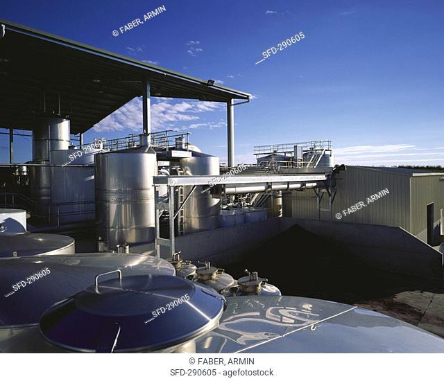 Stainless steel tanks, Haselgrove Wines, McLaren Vale, S  Australia
