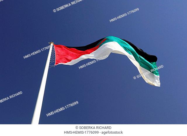 Jordan, Aqaba Governorate, Aqaba, highest world flag attached to 127 meters