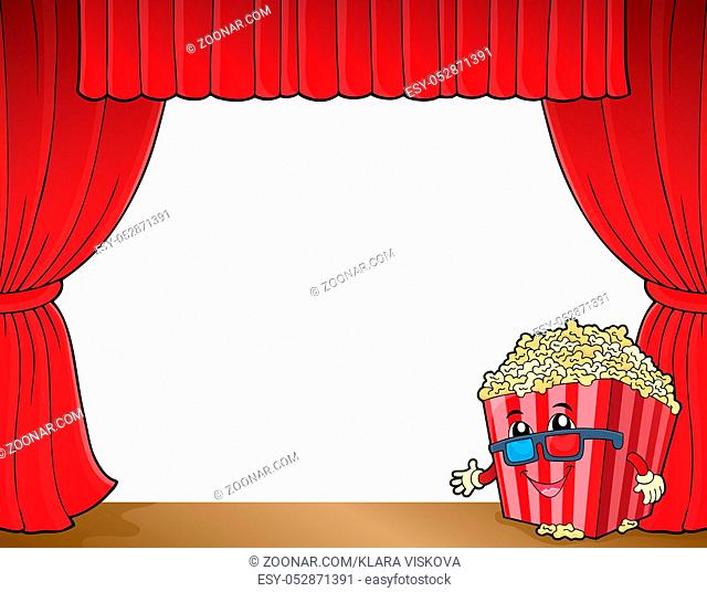 Stylized popcorn theme image 2 - picture illustration