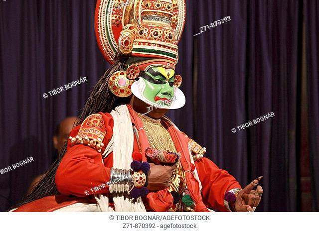 India, Kerala, Kochi, Cochin, kathakali theatre performance