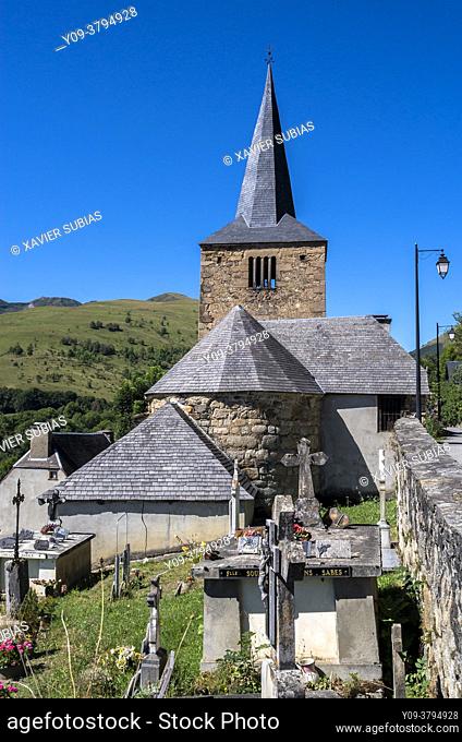 Church of Saint Etienne, Cathervielle, Hautes Pyrenees department, Occitanie, France