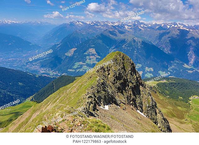 South Tyrol, Italy July 2019: Impressions South Tyrol - July 2019 Hönigspitze / Hoenigspitze, Sarntal Alps, in the background the Texel Group | usage worldwide