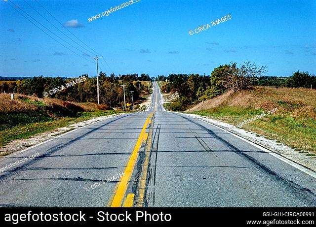 Highway 6, West of Adel, Iowa, USA, John Margolies Roadside America Photograph Archive
