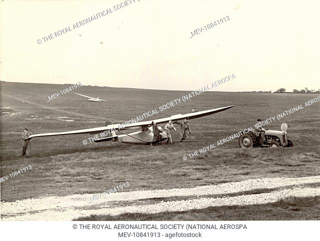 Slingsby Type 21B Sedbergh at the gliding championships at Great Hucklow, Derbyshire. July 1954