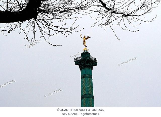 Column of July. Bastille Square. Paris