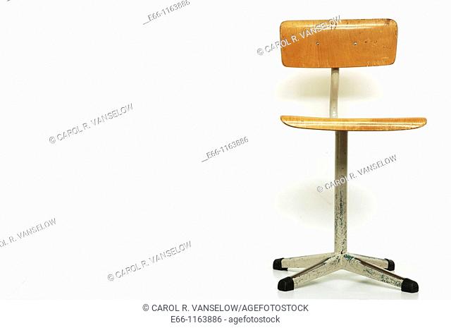 still life with chair, on white background