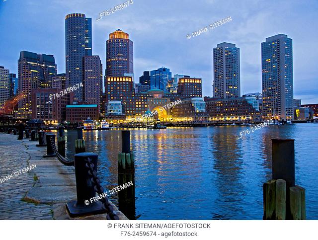 Boston Harbor from Fan Pier / Boston, MA, USA