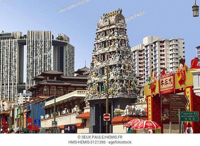 Singapore, Chinatown, Sri Maha Mariammam, indu temple