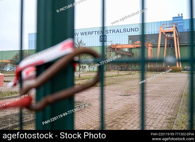 19 January 2022, China, Stralsund: View of the MV Werften site at Stralsund. The tourism group and owner of the insolvent MV Werften, Genting